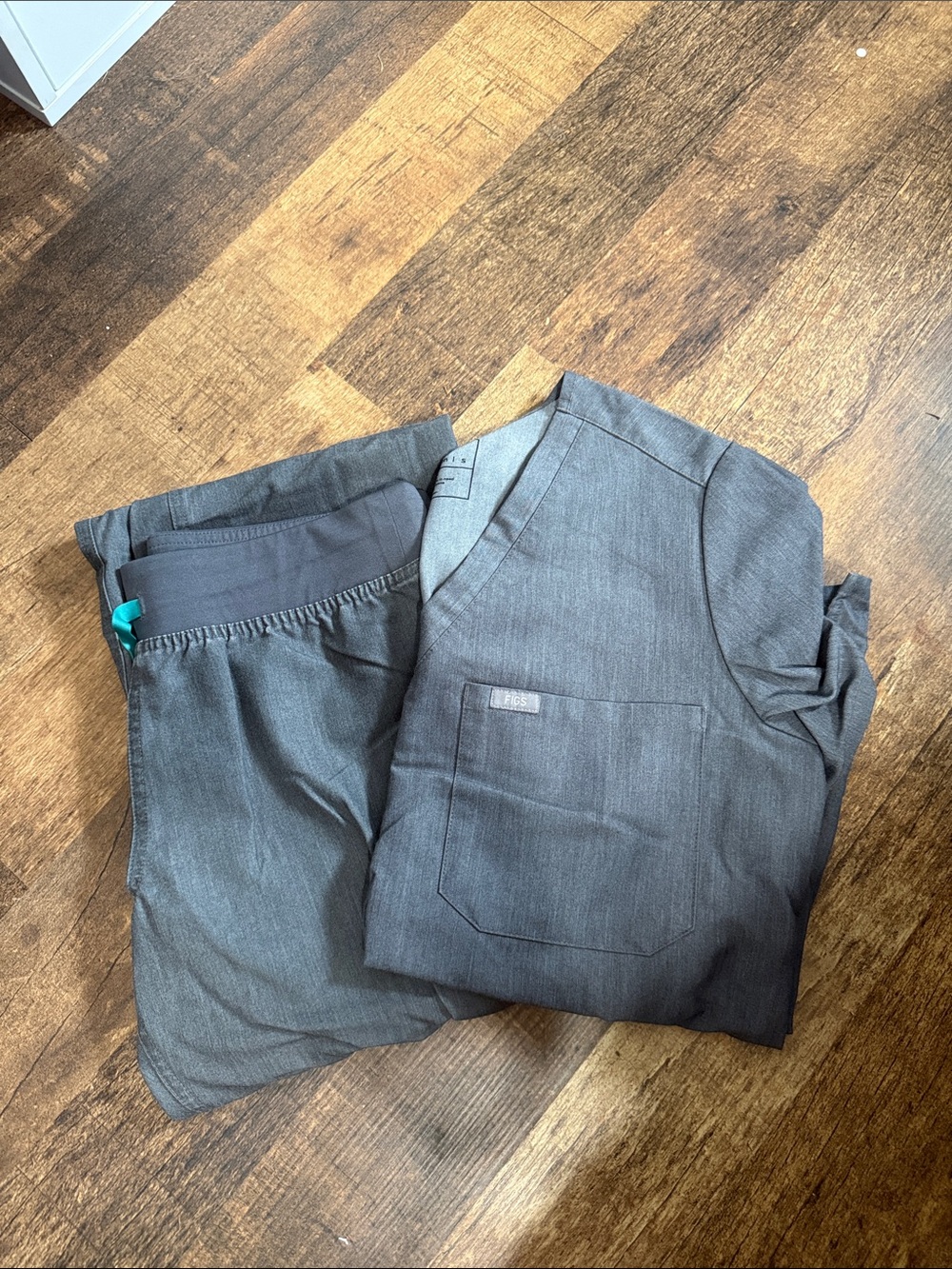 Figs Gray Scrub Set Pants and Top